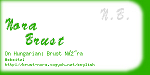 nora brust business card